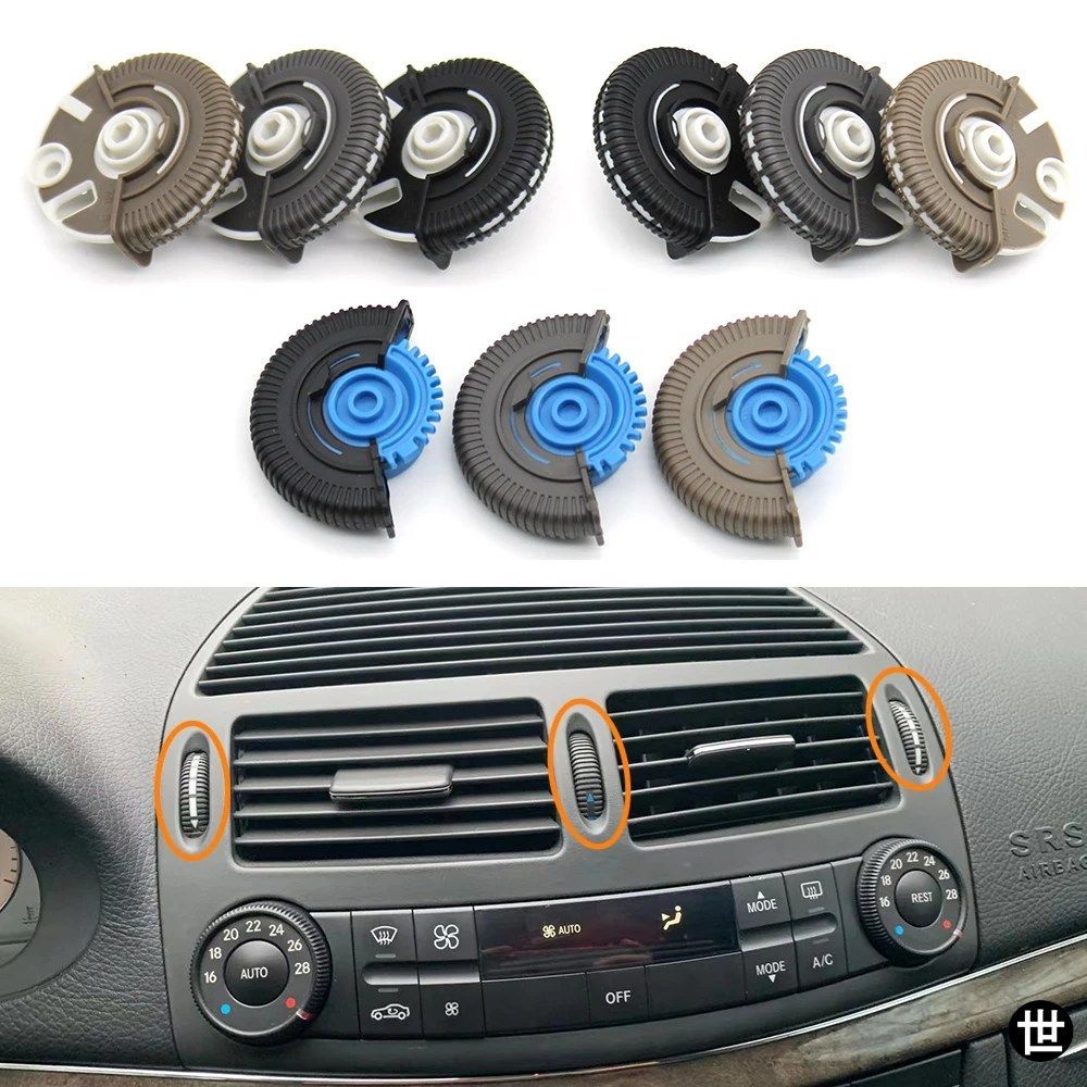 メルセデスベンツ Eクラス W211 2003-2008 E230 E260 E280用 フロント左右エアコンベースローラーノブ 2118300054