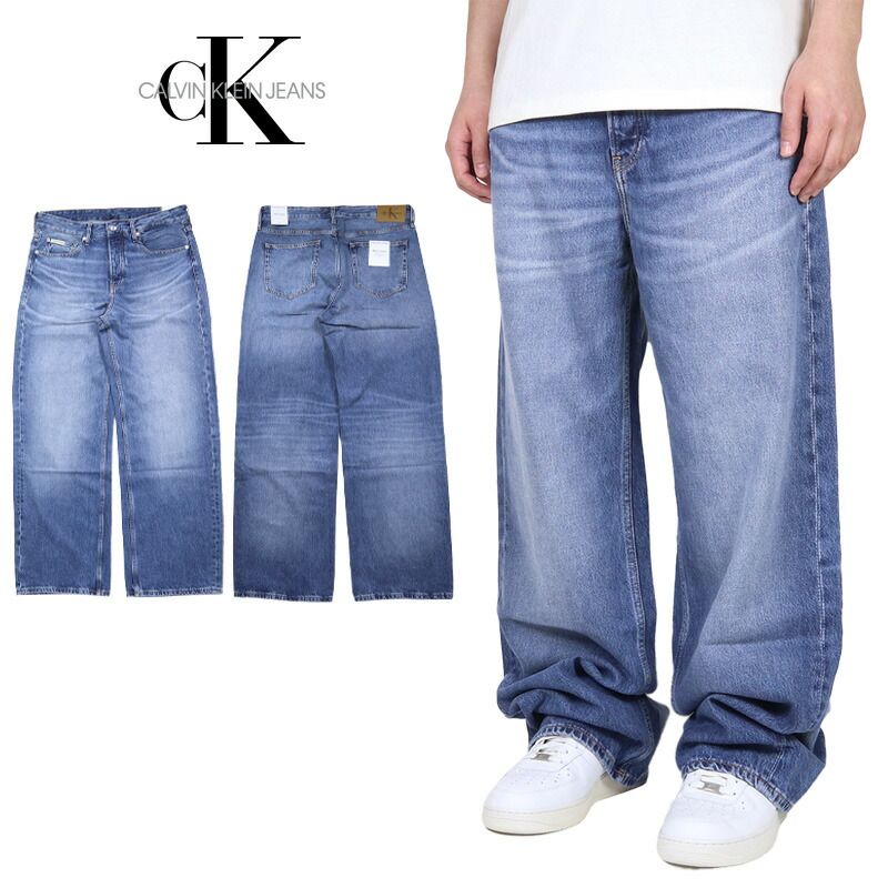 カルバンクライン ジーンズ CALVIN KLEIN JEANS ジーンズ Gパン CKジーンズ バギーパンツ 太め ゆったり メンズ ブランド 大きいサイズ おしゃれ おすすめ 人気 ckj080 ブルー 30 32 34 36