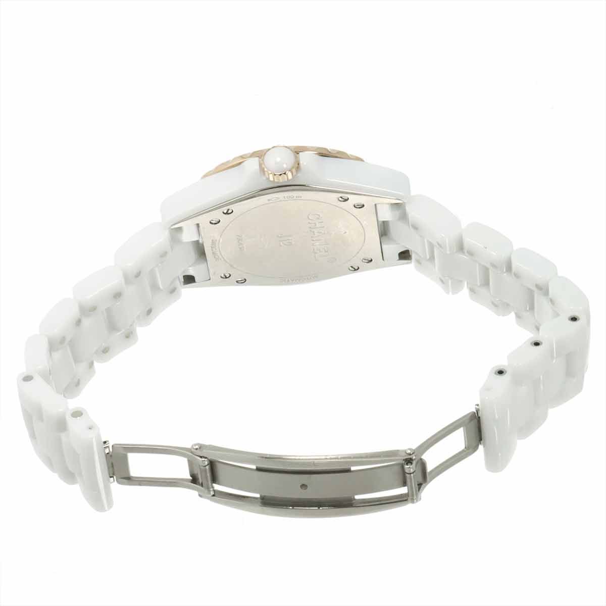 シャネル CHANEL J12-365 H3839 メンズ 腕時計 デイト ホワイト 
