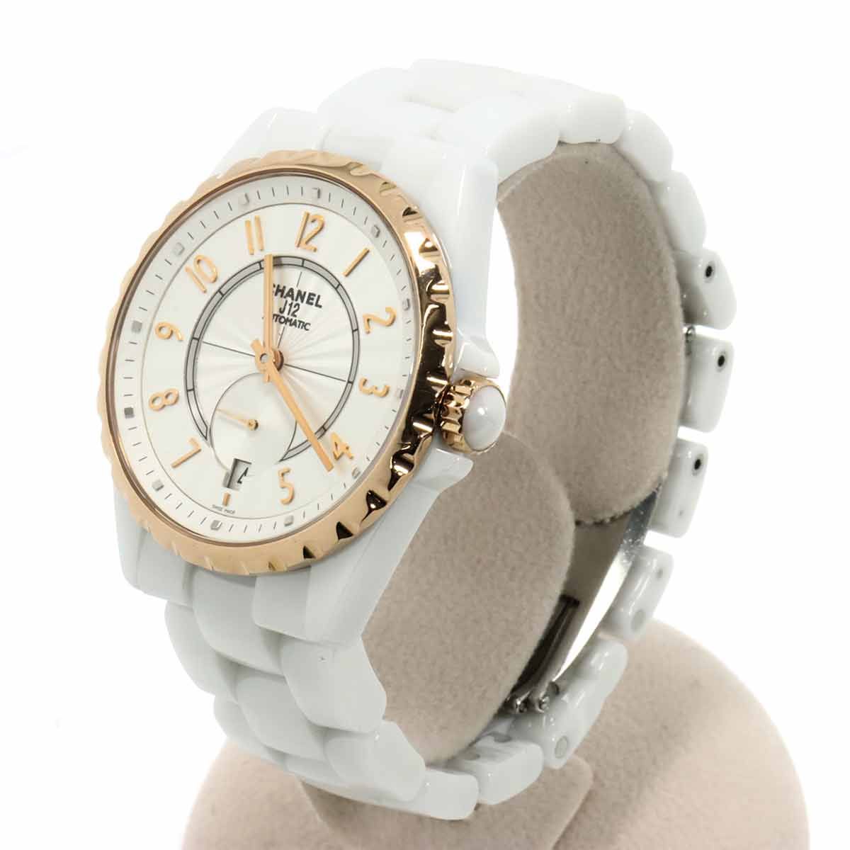 シャネル CHANEL J12-365 H3839 メンズ 腕時計 デイト ホワイト