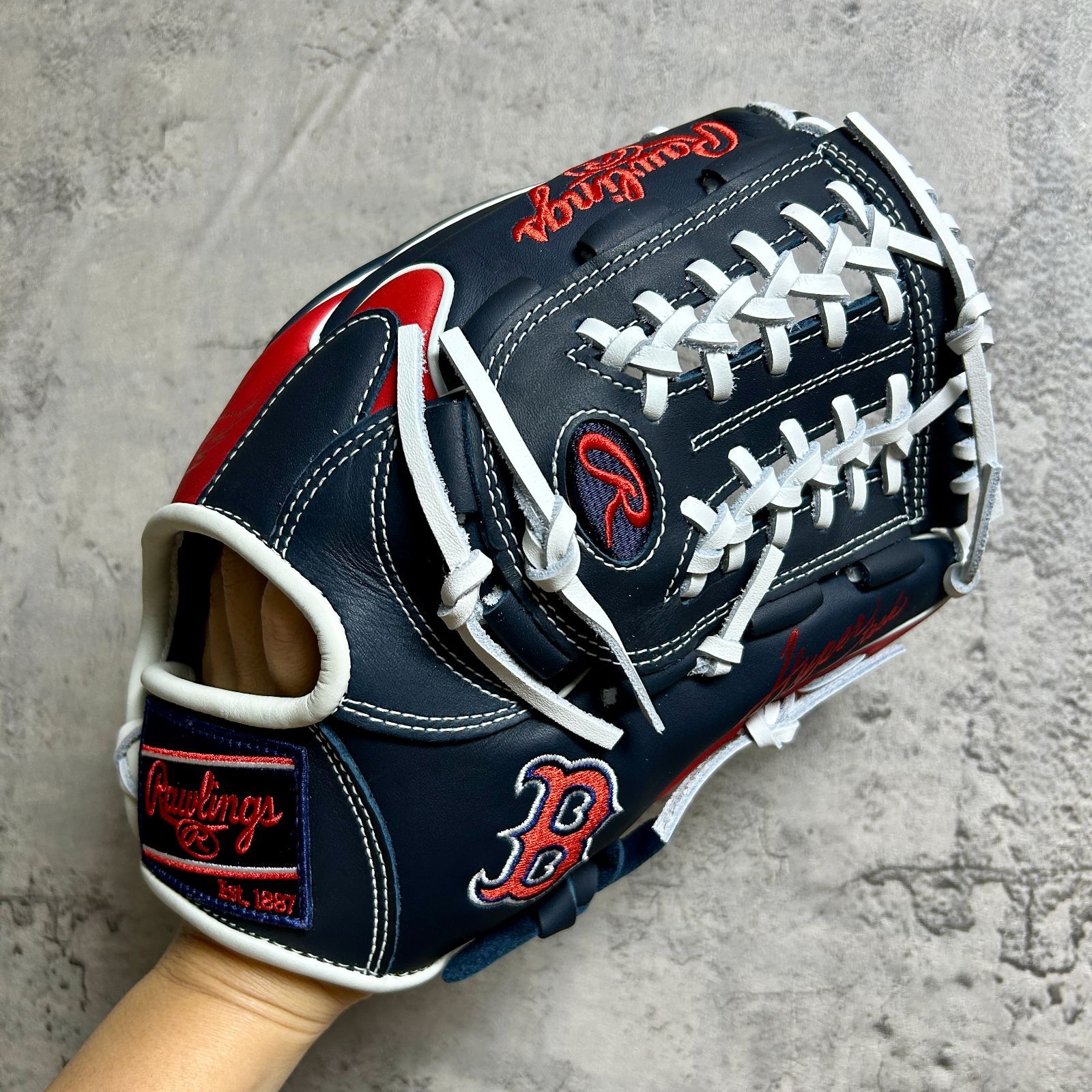 RAWLINGS 軟式 オールフィールダー GR5HTMN55W (レッドソックス)
