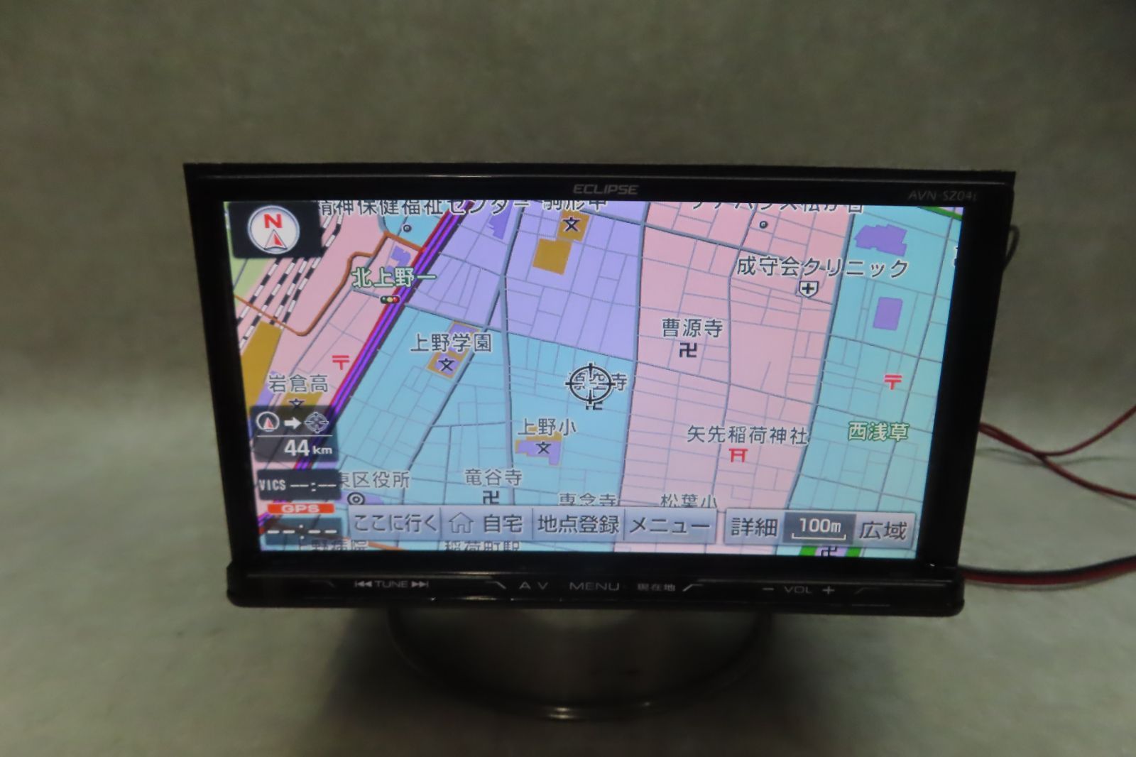 動作保証付★F6770/イクリプス　AVN-SZ04i　メモリーナビ　地図2014年　地デジTVフルセグ内蔵　Bluetooth内蔵　CD DVD再生OK