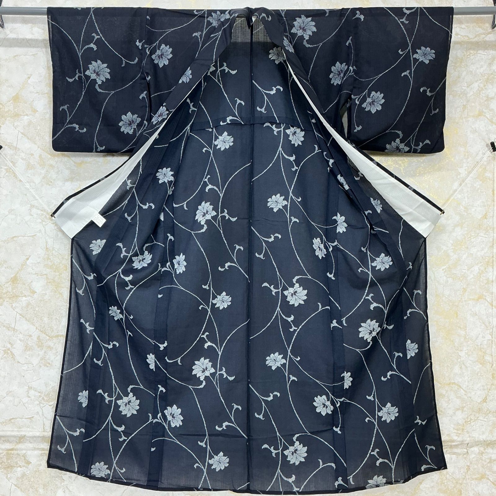 ◇kimono+one◇kimonoarisa◇未使用同然◇夏物夏着物◇紗織◇広衿◇裄