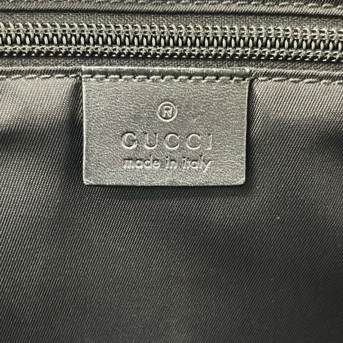 GUCCI(グッチ) ショルダーバッグ GG柄 368552 黒×ダークグレー レザー