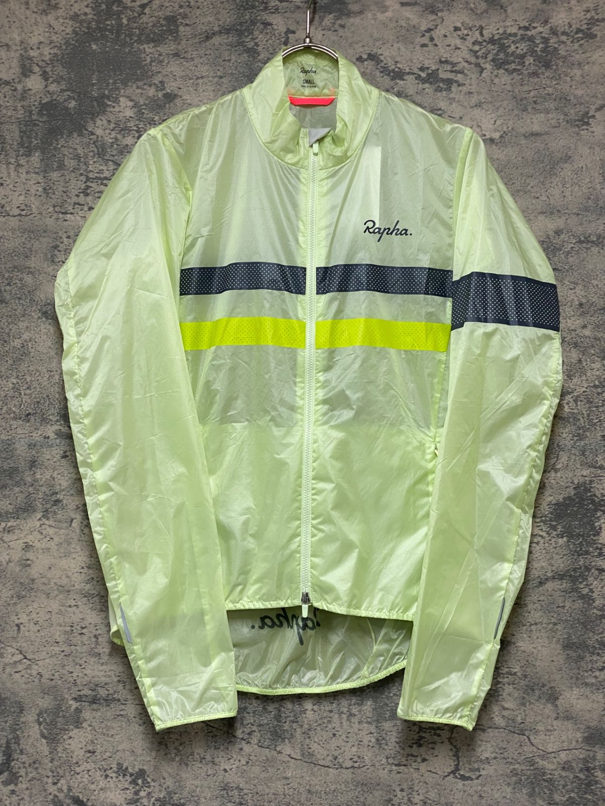 KG835 ラファ Rapha WOMEN’S BREVET WIND JACKET 長袖 ウインドブレイカー 黄緑 S レディース