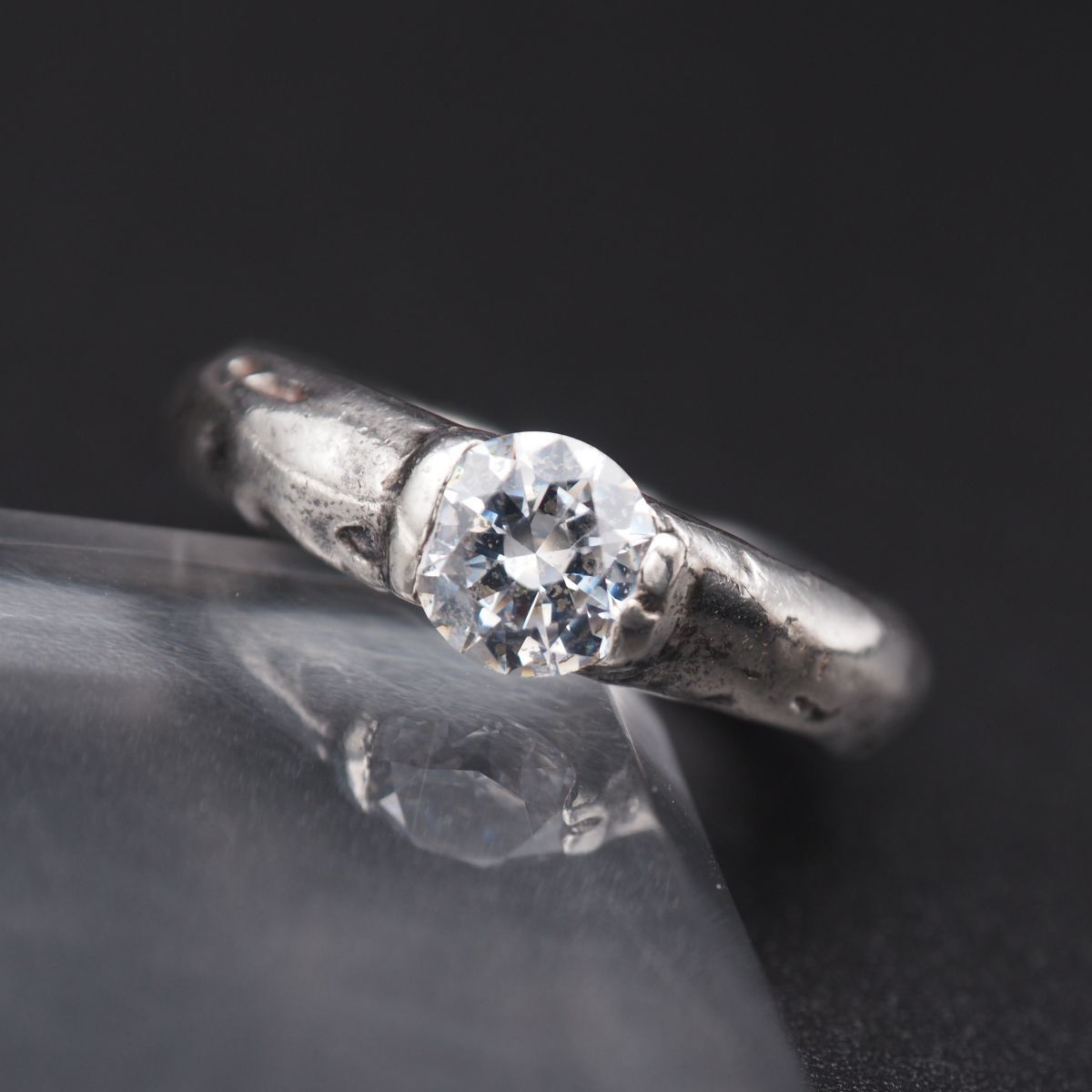 A182 e.m. イーエム SILVER刻印 リング キュービックジルコニア