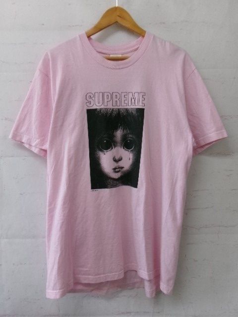 【中古】Supreme ｼｭﾌﾟﾘｰﾑ Teardrop Tee Tｼｬﾂ Margaret Keane 半袖 ﾋﾟﾝｸ L 991892378