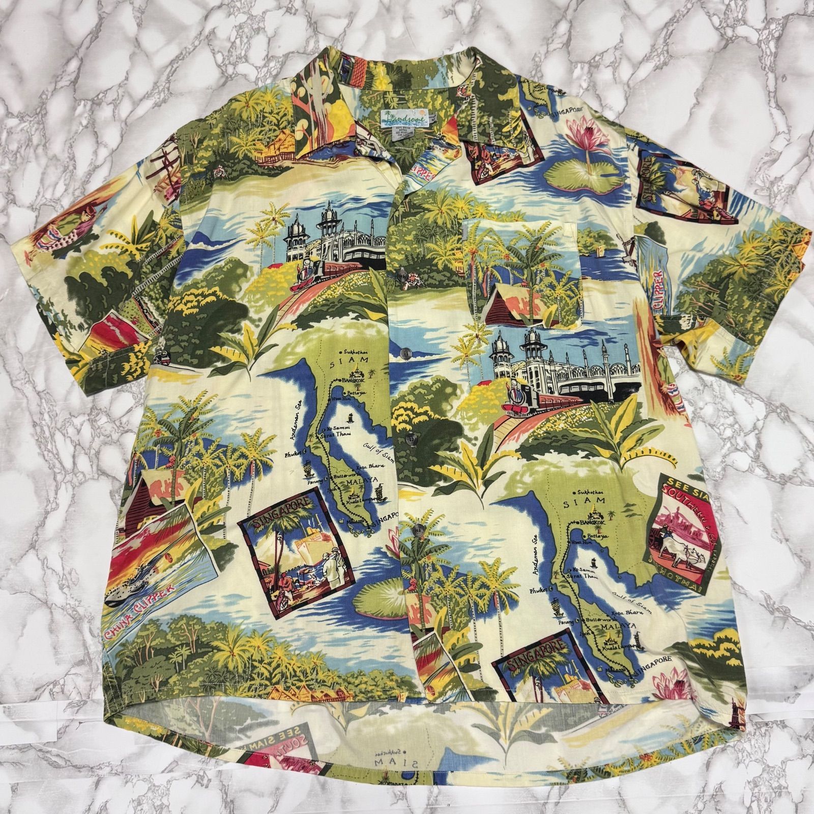 トレンド【handsome ハンドサム  【商品名】HAWAII シャツ 半袖シャツ/アロハシャツ