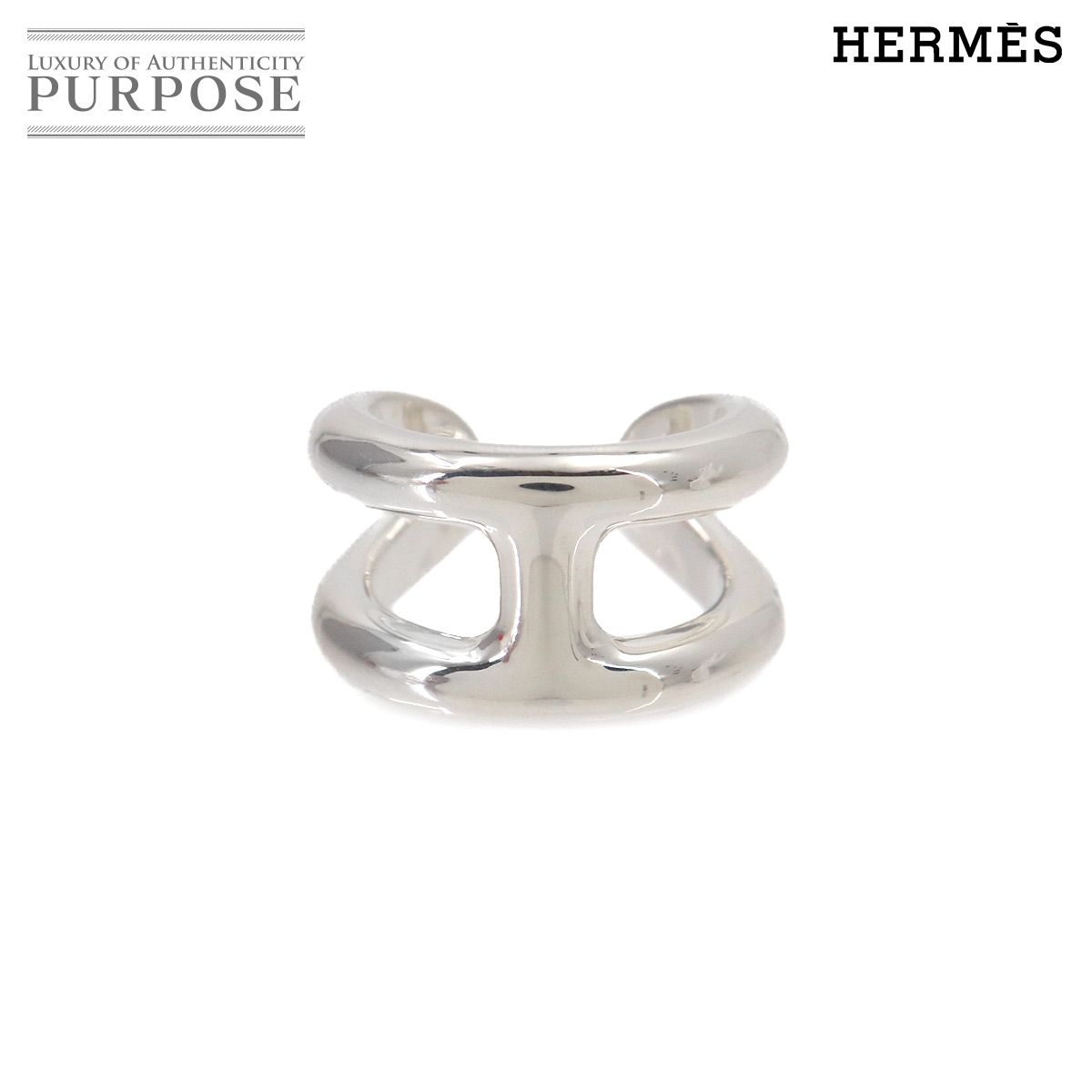 新品同様 エルメス HERMES オスモズ PM #52 リング SV 925 シルバー