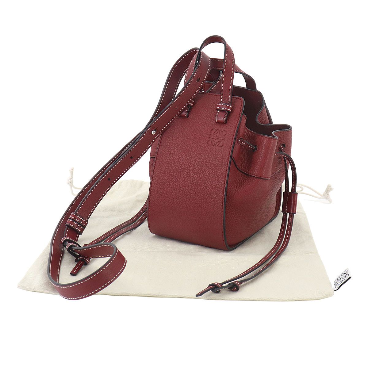 新品同様 ロエベ LOEWE ハンモック ドローストリング ミニ 2way ハンド