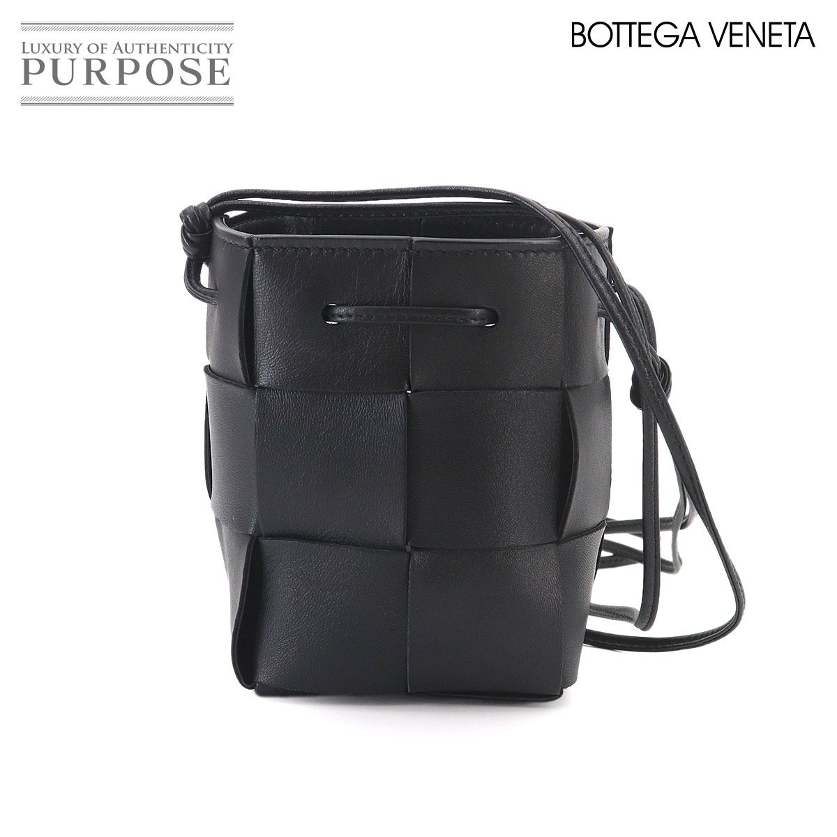 未使用 展示品 ボッテガ ヴェネタ BOTTEGA VENETA イントレチャート カセット ミニ クロスボディ バケット ショルダー バッグ 90326957