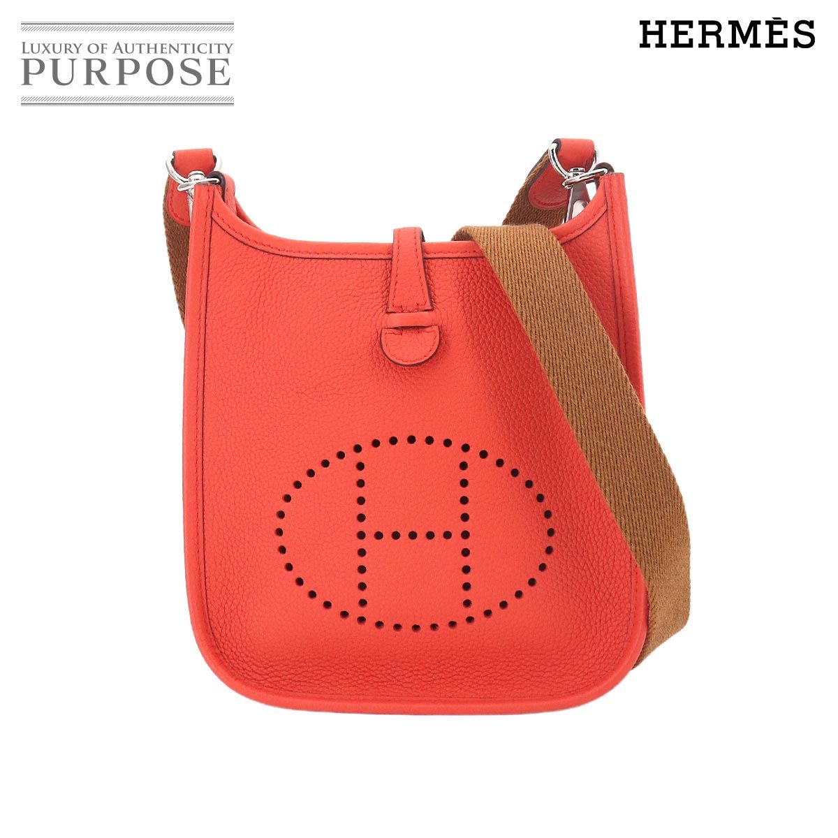 未使用 展示品 エルメス HERMES エブリン アマゾン TPM ショルダー バッグ トリヨンモーリス カプシーヌ Y刻印 シルバー 金具 90327008