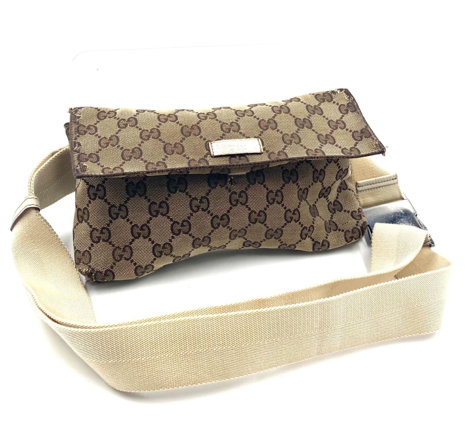 GUCCI グッチ GGキャンバス×レザー ボディバッグ ショルダーバッグ