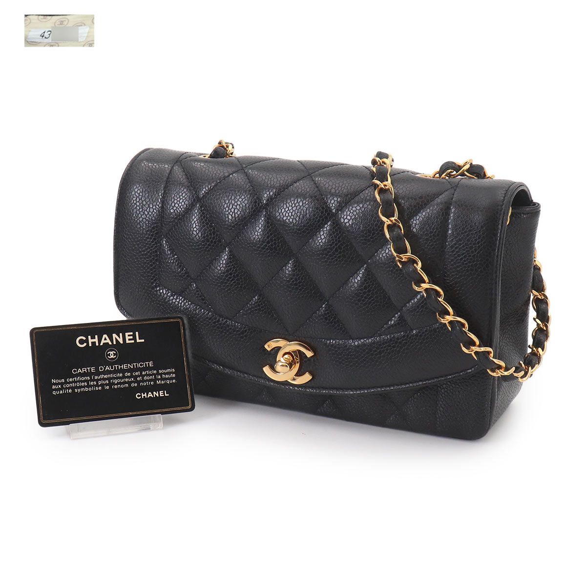新品同様 シャネル CHANEL ダイアナ マトラッセ 22 チェーン 
