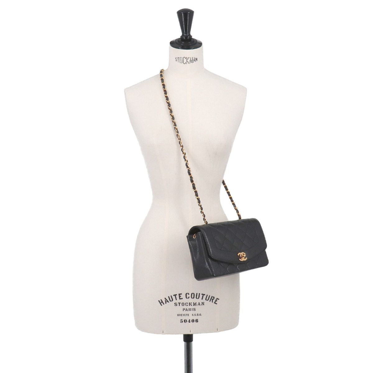 新品同様 シャネル CHANEL ダイアナ マトラッセ 22 チェーン 
