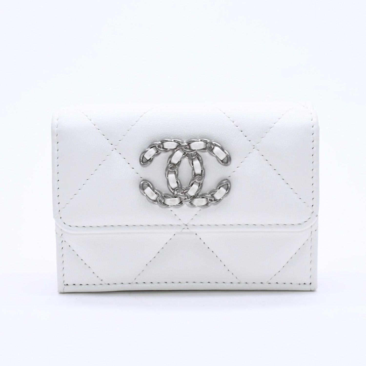 極美品 CHANEL シャネル CHANEL 19 スモールフラップウォレット 三