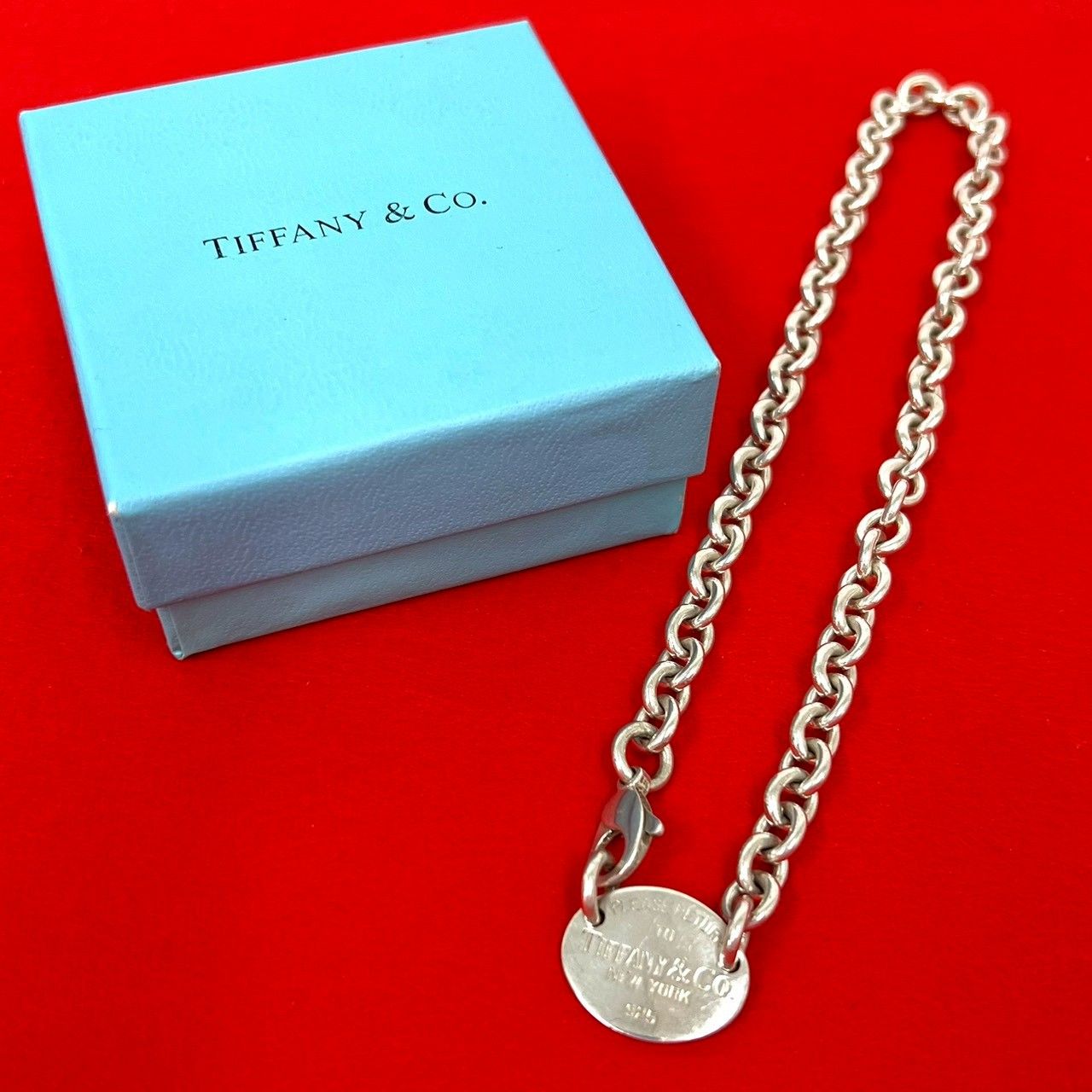 極 美品 TIFFANY&Co. ティファニー リターントゥ オーバルタグ