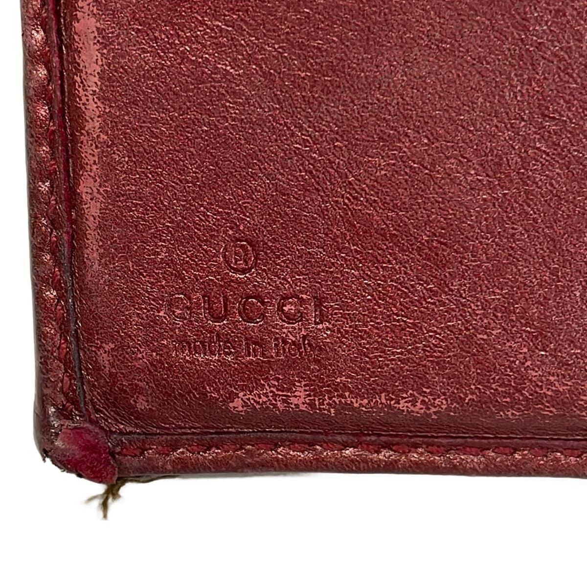 GUCCI(グッチ) Wホック財布 GG柄 203549 ベージュ×ボルドー ハート