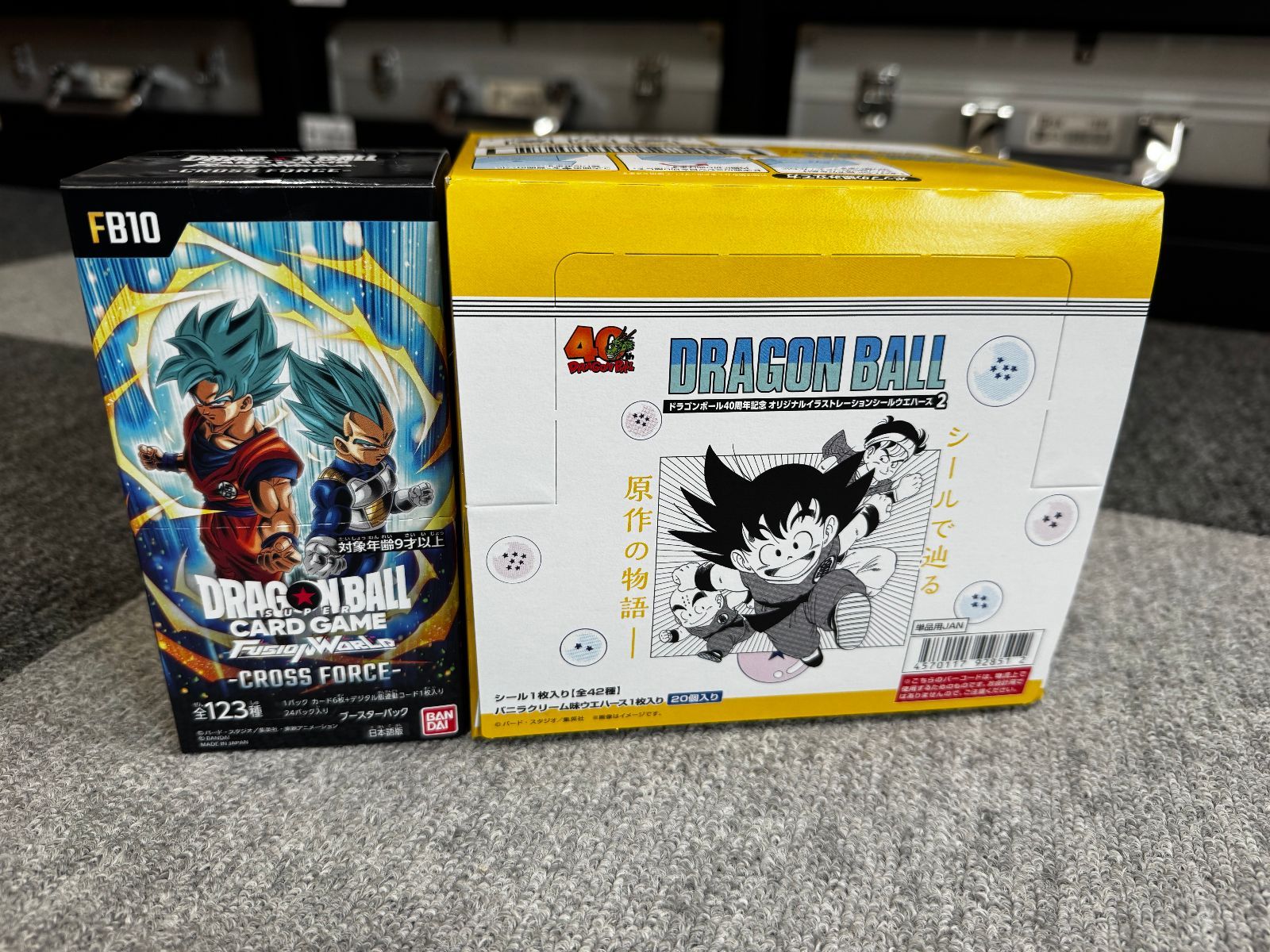 カード＆お菓子セット　ドラゴンボールスーパーカードゲーム フュージョンワールド FB10 CROSS FORCE