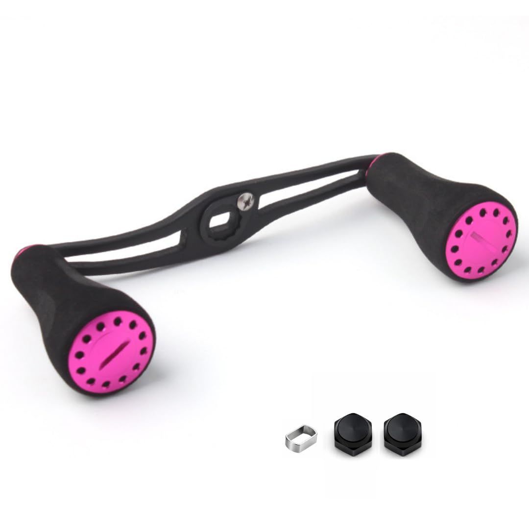 ベイトリール用 ハンドル 全長120mm EVAノブ ピンク リール pink