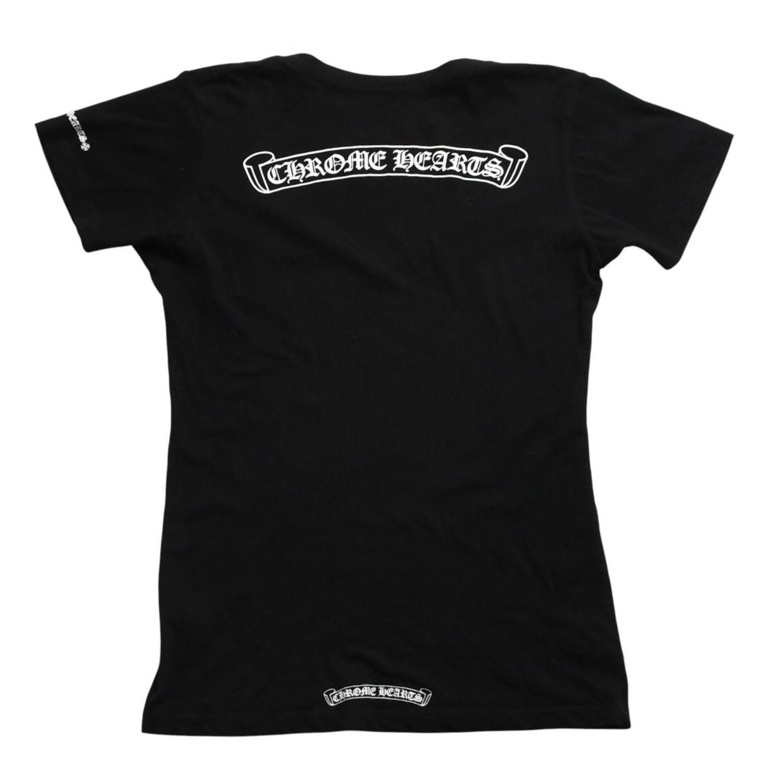 CHROME HEARTS クロムハーツ Tシャツ 半袖 Vネック スクロールラベル 