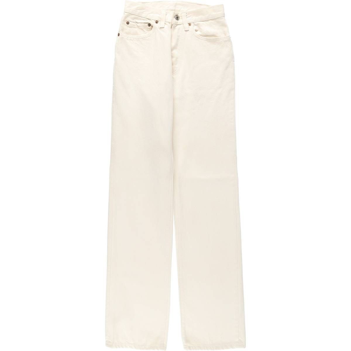 古着 80年代 リーバイス Levi's 26501-8821 ホワイトデニム ストレートデニムパンツ USA製 レディースS(w25)相当 ヴィンテージ/eaa649065