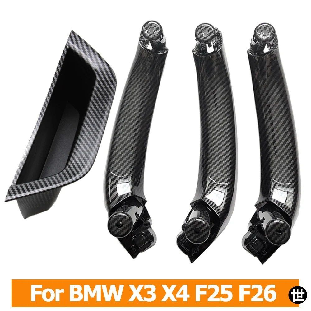 BMW X3 X4 F25 F26 2010-2016用 LHD RHD カーボンインテリアドアハンドルキット