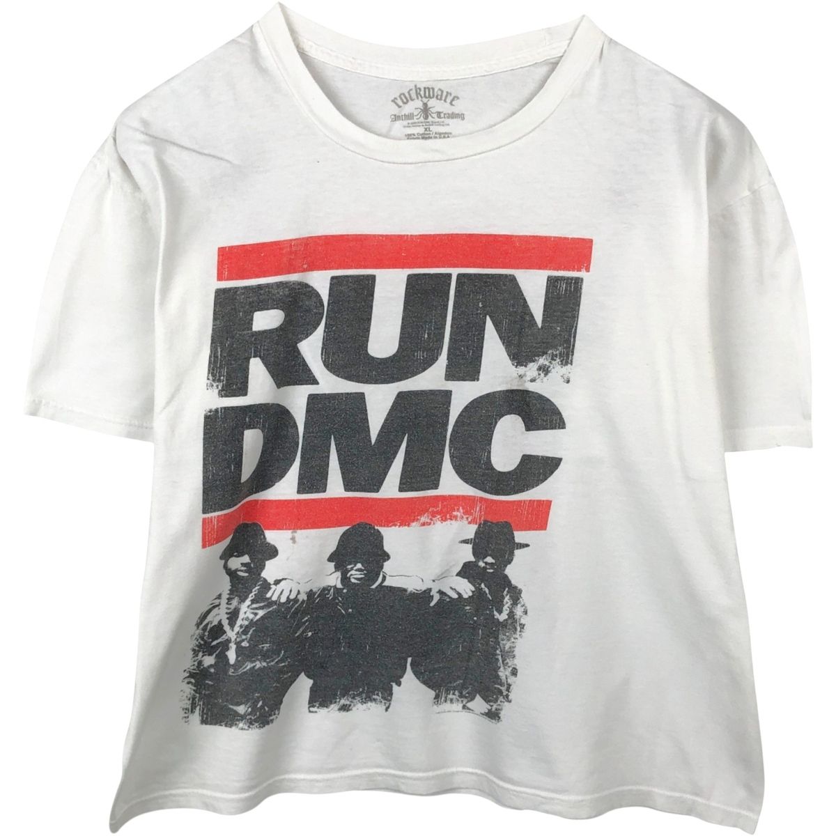 古着 Rockware RUN DMC ランディーエムシー ラップTシャツ ラップT メンズL相当/eaa648857