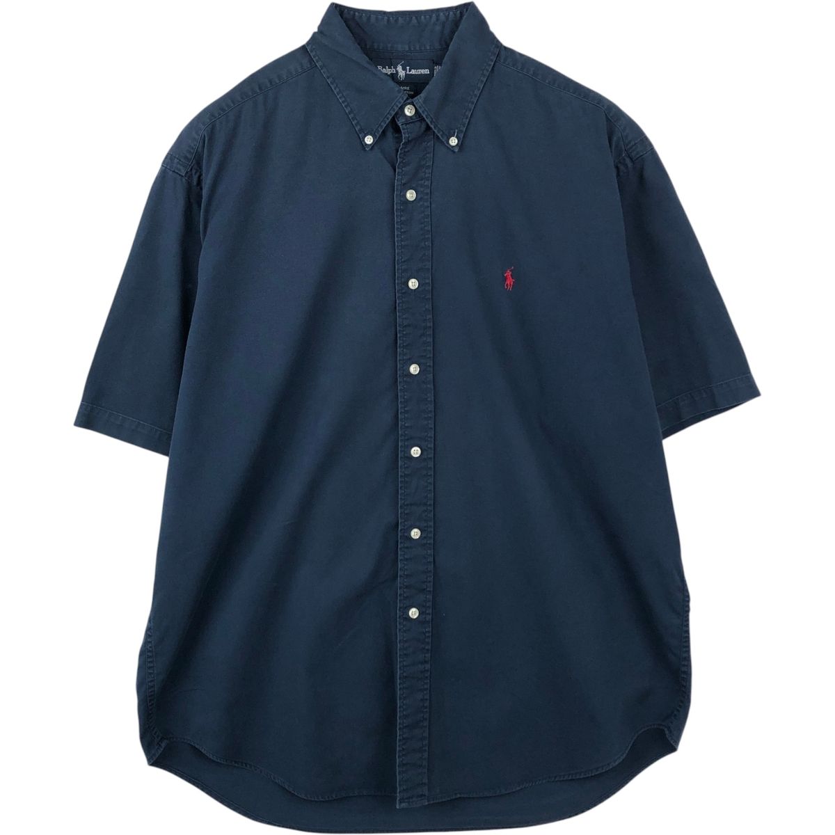 古着 ラルフローレン Ralph Lauren BLAIRE 半袖 ボタンダウンシャツ メンズL相当/eaa650750