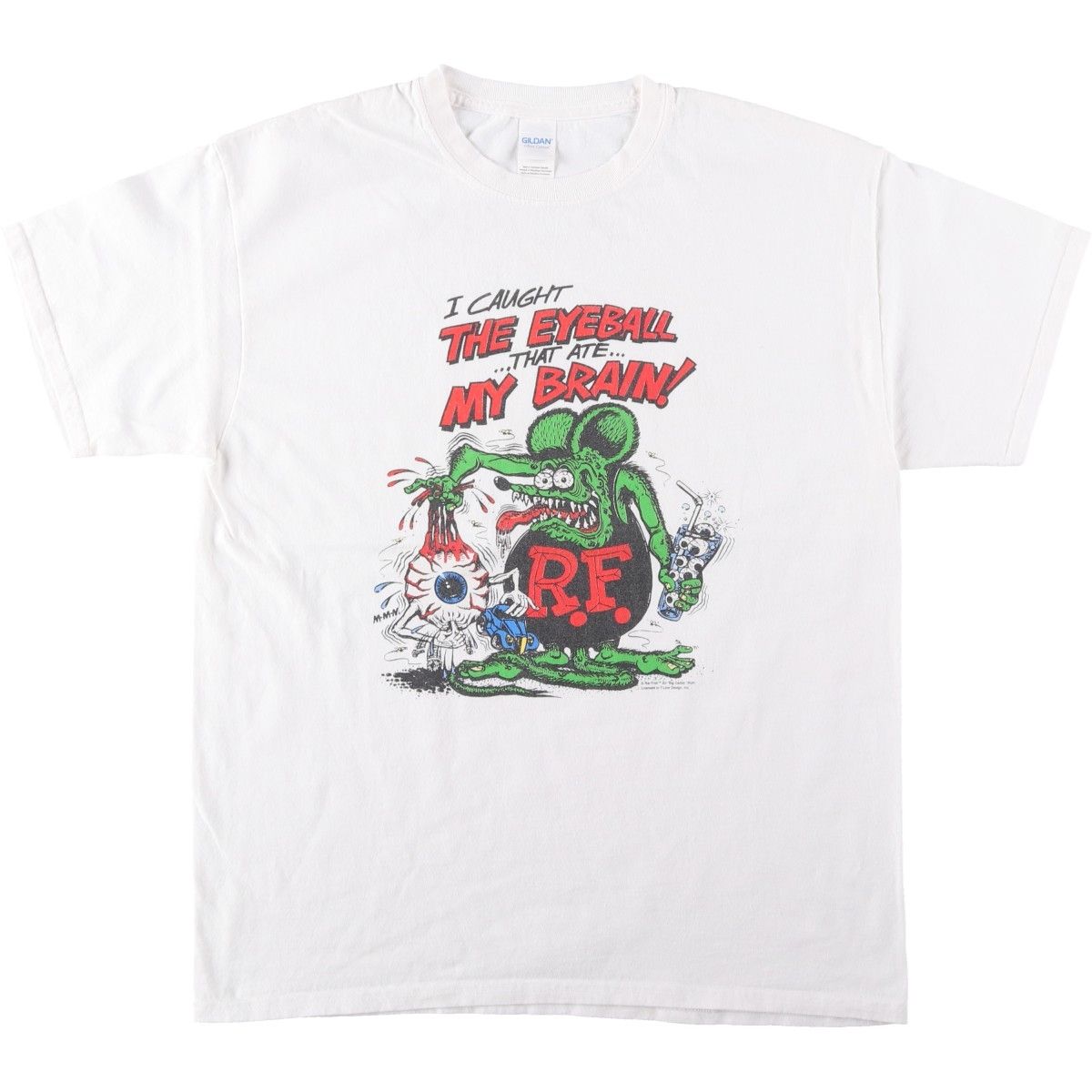古着 ギルダン GILDAN RAT FINK ラットフィンク キャラクタープリントTシャツ メンズL相当/eaa650345