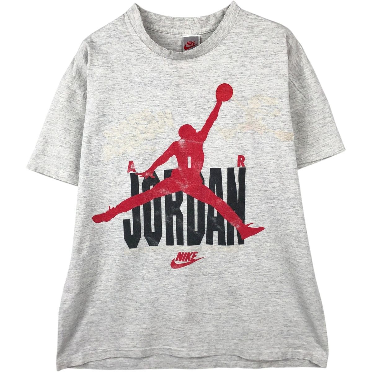 古着 90年代 ナイキ NIKE 銀タグ AIR JORDAN エアジョーダン ロゴプリントTシャツ USA製 メンズL相当 ヴィンテージ/eaa648843