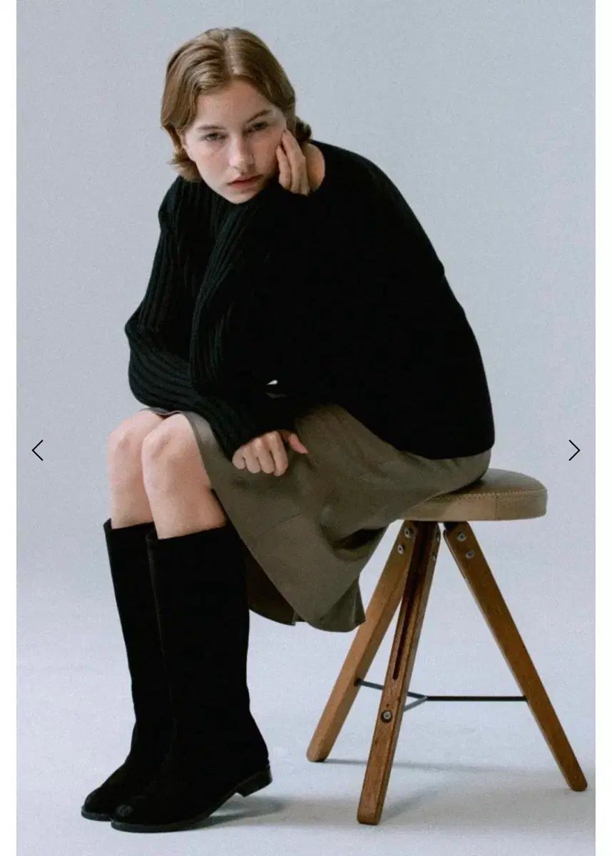 ルエッテ Golgi Boatneck Sweater in black