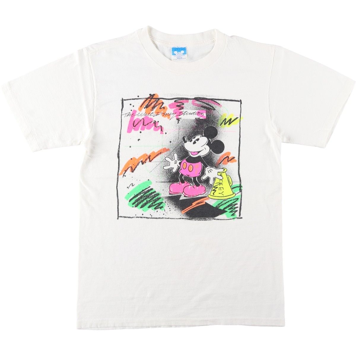 古着 80年代 Disney MICKEY MOUSE ミッキーマウス キャラクタープリントTシャツ USA製 メンズM相当 ヴィンテージ/eaa650356