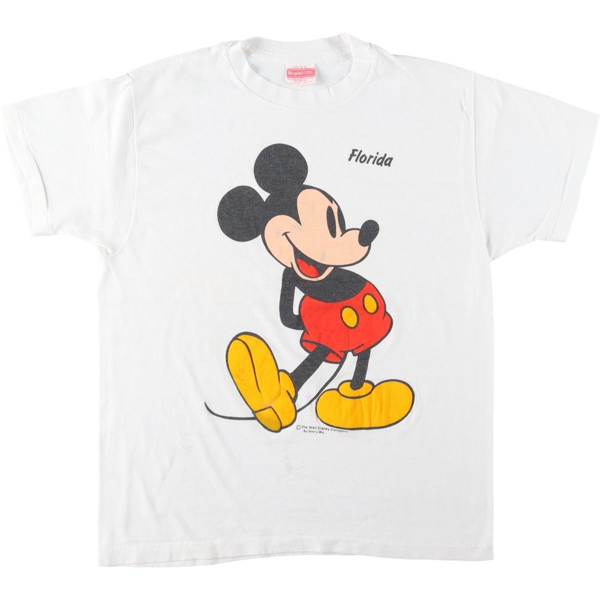 古着 90年代 Royal First Class MICKEY MOUSE ミッキーマウス キャラクタープリントTシャツ USA製 メンズL相当 ヴィンテージ/eaa650359