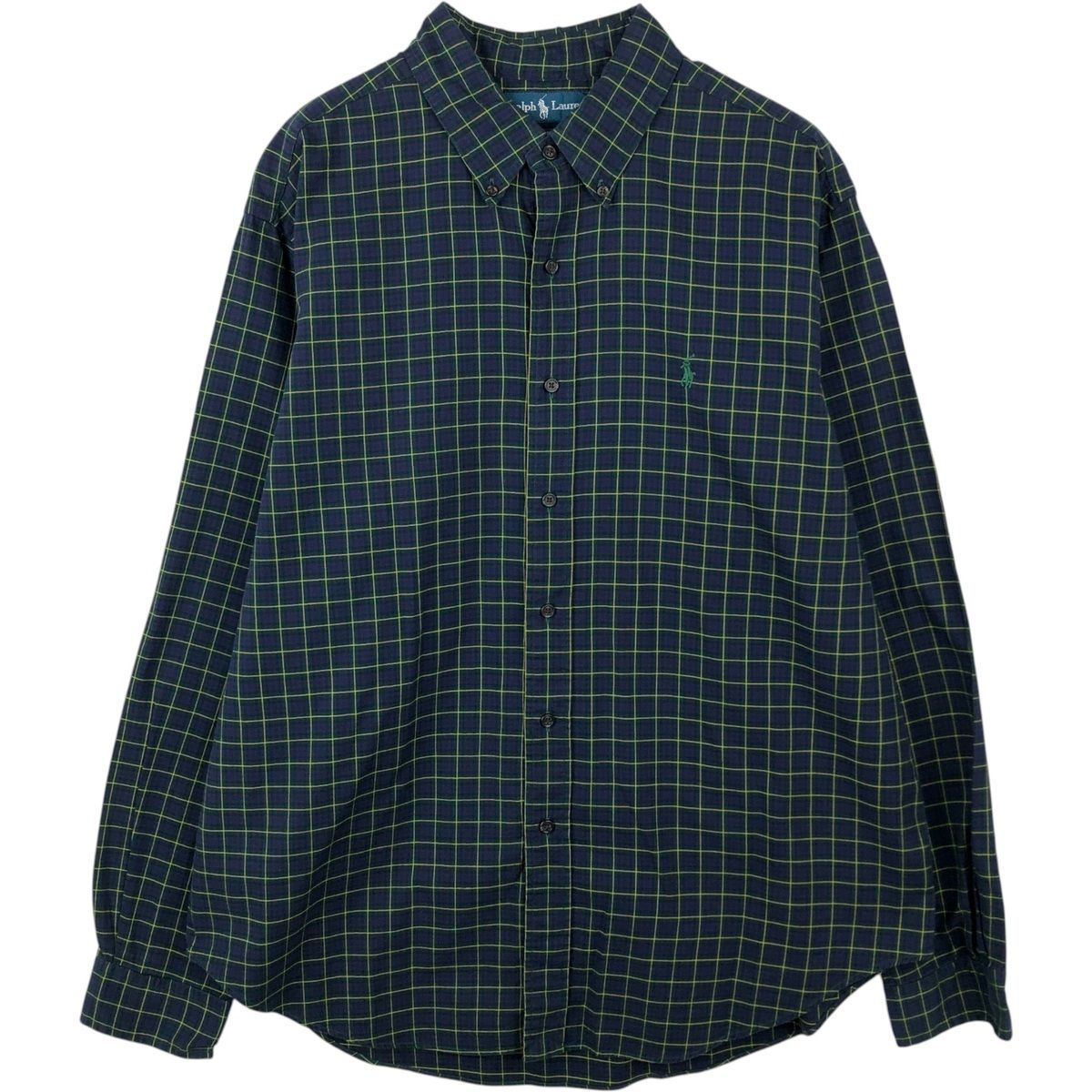 古着 ラルフローレン Ralph Lauren CLASSIC FIT クラシックフィット 長袖 ボタンダウンチェックシャツ メンズXL相当/eaa649901