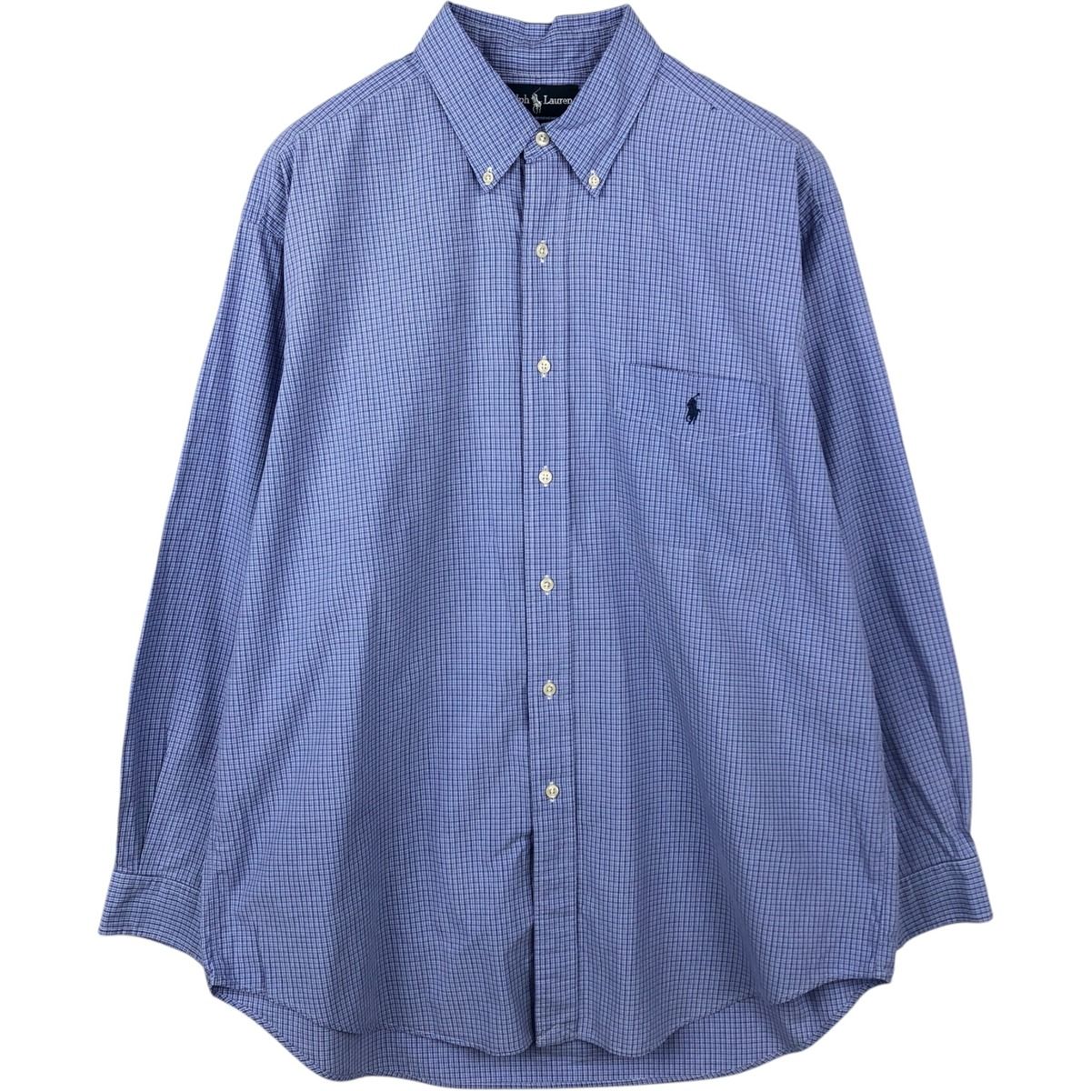 古着 ラルフローレン Ralph Lauren YARMOUTH 長袖 ボタンダウンチェックシャツ メンズXL相当/eaa649923
