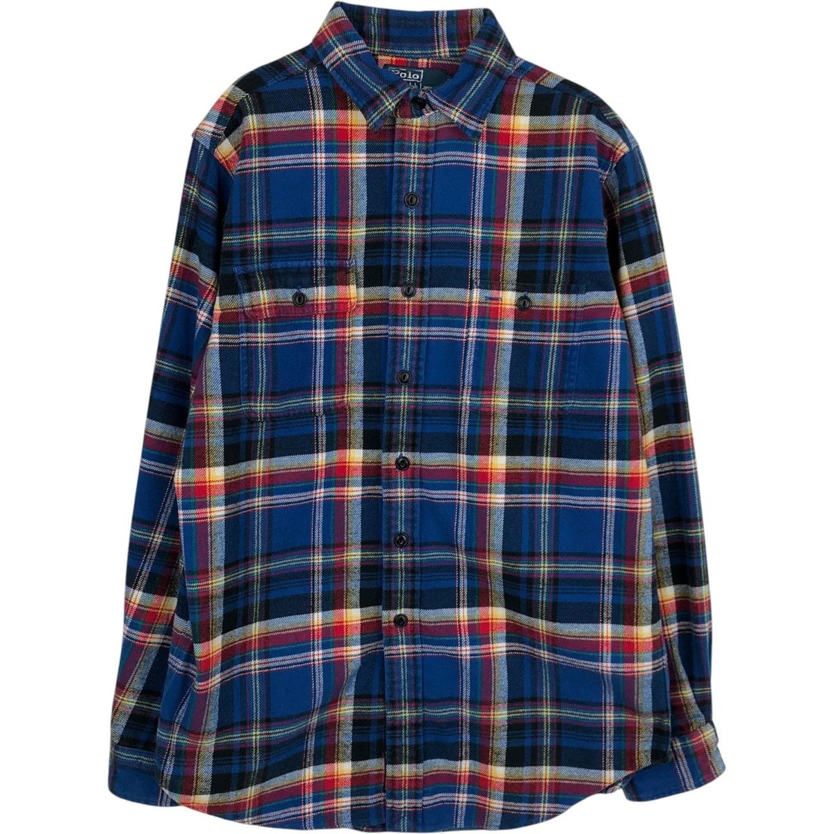 古着 ラルフローレン Ralph Lauren POLO by Ralph Lauren 長袖 フランネルチェックシャツ メンズM相当/eaa649295