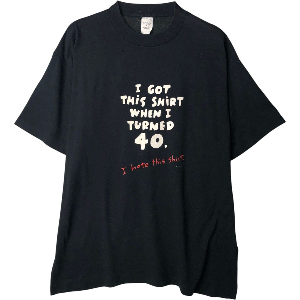 古着 メッセージプリントTシャツ USA製 メンズXL相当 ヴィンテージ/eaa649648