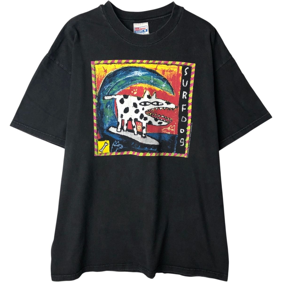 古着 00年代 ヘインズ Hanes DAVE FAVILLE デイヴファヴィル アートTシャツ メンズXL相当/eaa649696