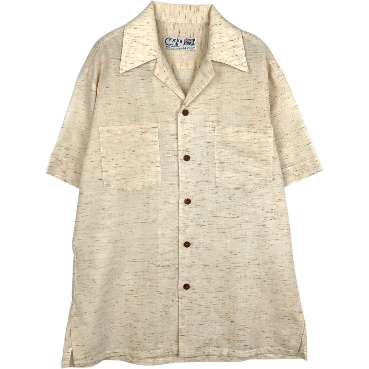 古着 Country Club 半袖 オープンカラー シャツ ボックスシャツ メンズM相当/eaa623516