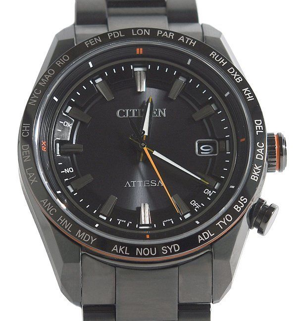 箱保付 美品 CITIZEN シチズン ATTESA アテッサ ACT Line CB0286-61E H145-007JD01 光発電エコ・ドライブ電波時計 メンズ