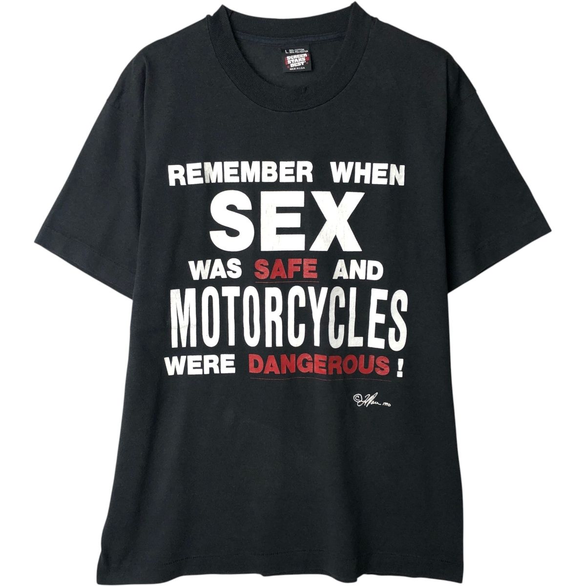 古着 90年代 スクリーンスターズ SCREEN STARS メッセージプリントTシャツ USA製 メンズL相当 ヴィンテージ/eaa649692