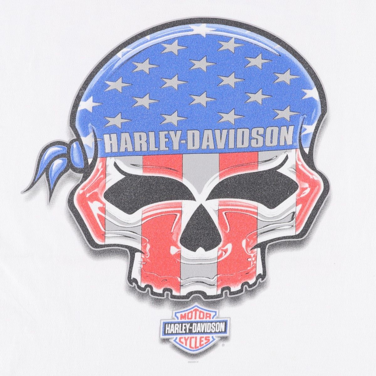 古着 00年代 ハーレーダビッドソン Harley-Davidson ドクロ柄 スカル柄 星条旗柄 モーターサイクル バイクTシャツ USA製/eaa651316 古着 00年代 ハーレーダビッドソン Harley-Davidson ドクロ柄 スカル柄 星条旗柄 モーターサイクル バイクTシャツ USA製/eaa651316