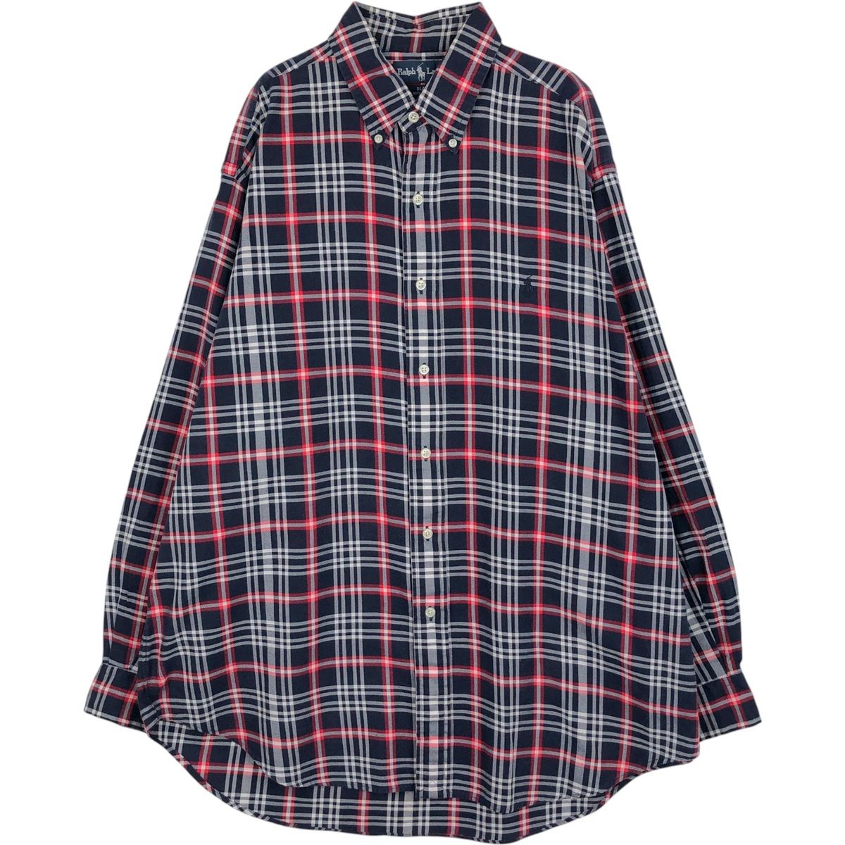 古着 ラルフローレン Ralph Lauren BLAKE 長袖 ボタンダウンチェックシャツ メンズL相当/eaa649997
