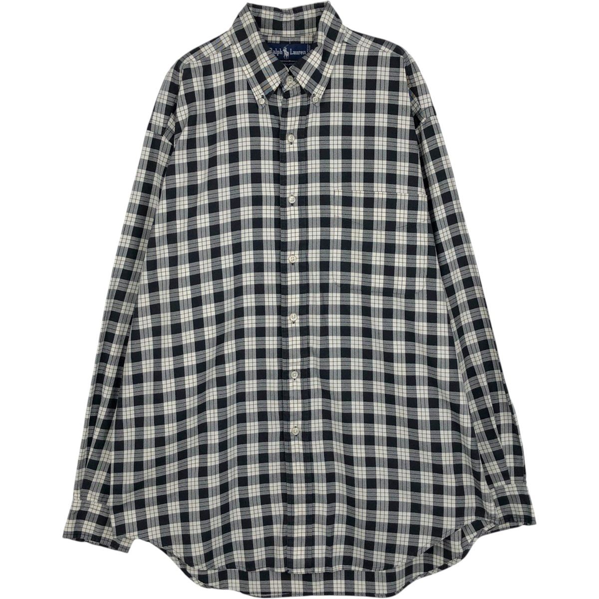 古着 ラルフローレン Ralph Lauren BLAIRE 長袖 ボタンダウンチェックシャツ メンズM相当/eaa650122