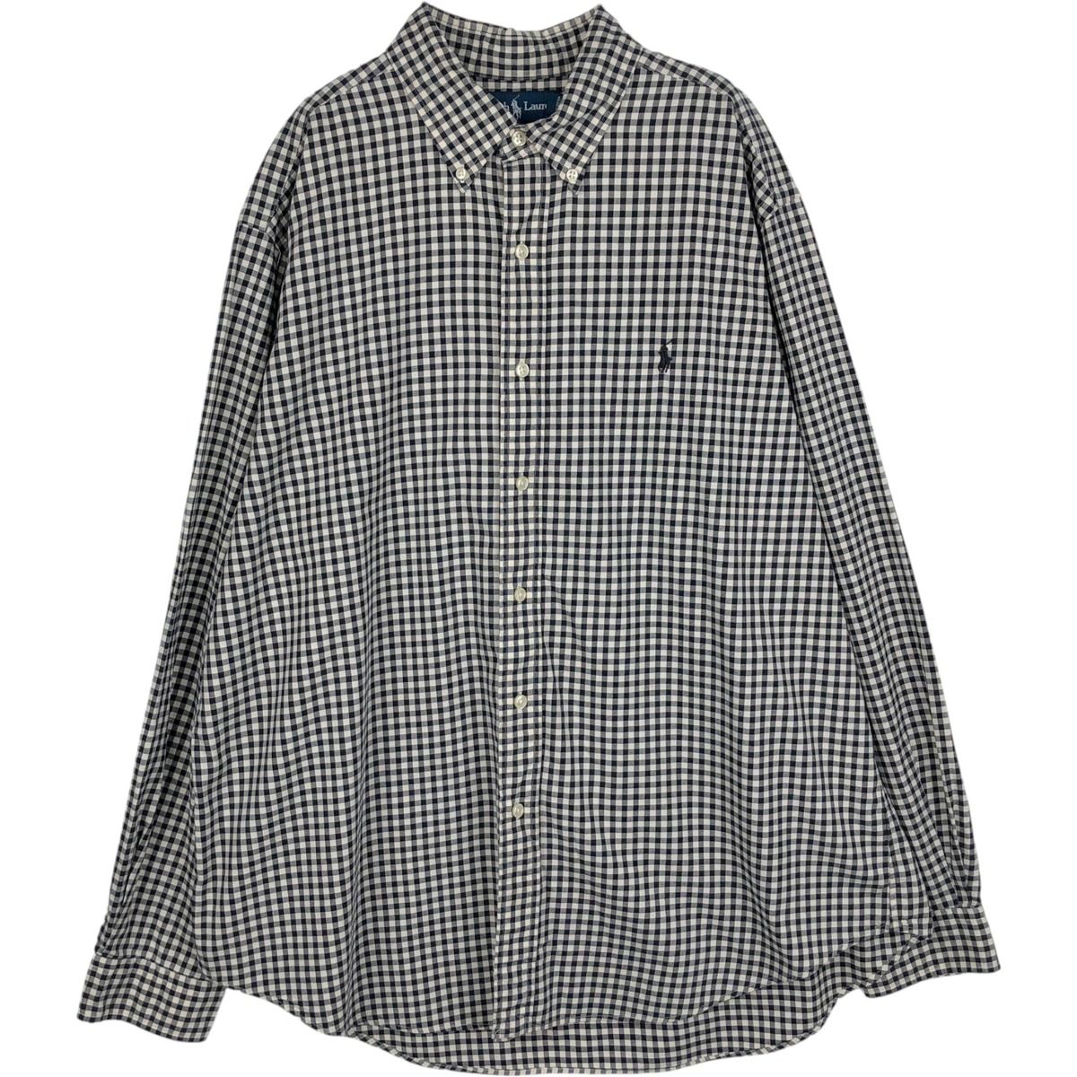 古着 ラルフローレン Ralph Lauren CLASSIC FIT クラシックフィット ギンガムチェック 長袖 ボタンダウンチェックシャツ/eaa650124