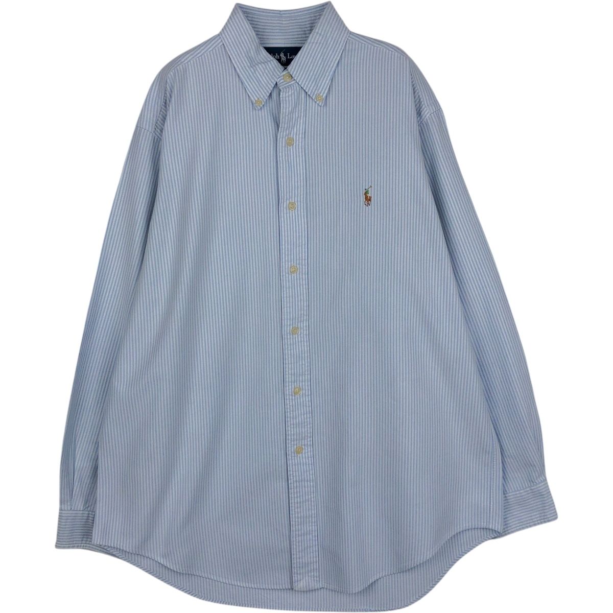 古着 ラルフローレン Ralph Lauren CLASSIC FIT クラシックフィット 長袖 ボタンダウンストライプシャツ メンズM相当/eaa650125 6,688円