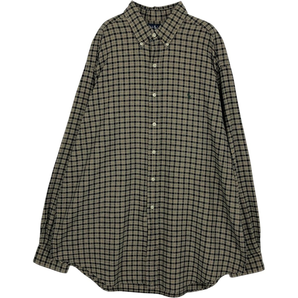 古着 ラルフローレン Ralph Lauren BLAKE 長袖 ボタンダウンチェックシャツ メンズXL相当/eaa649999