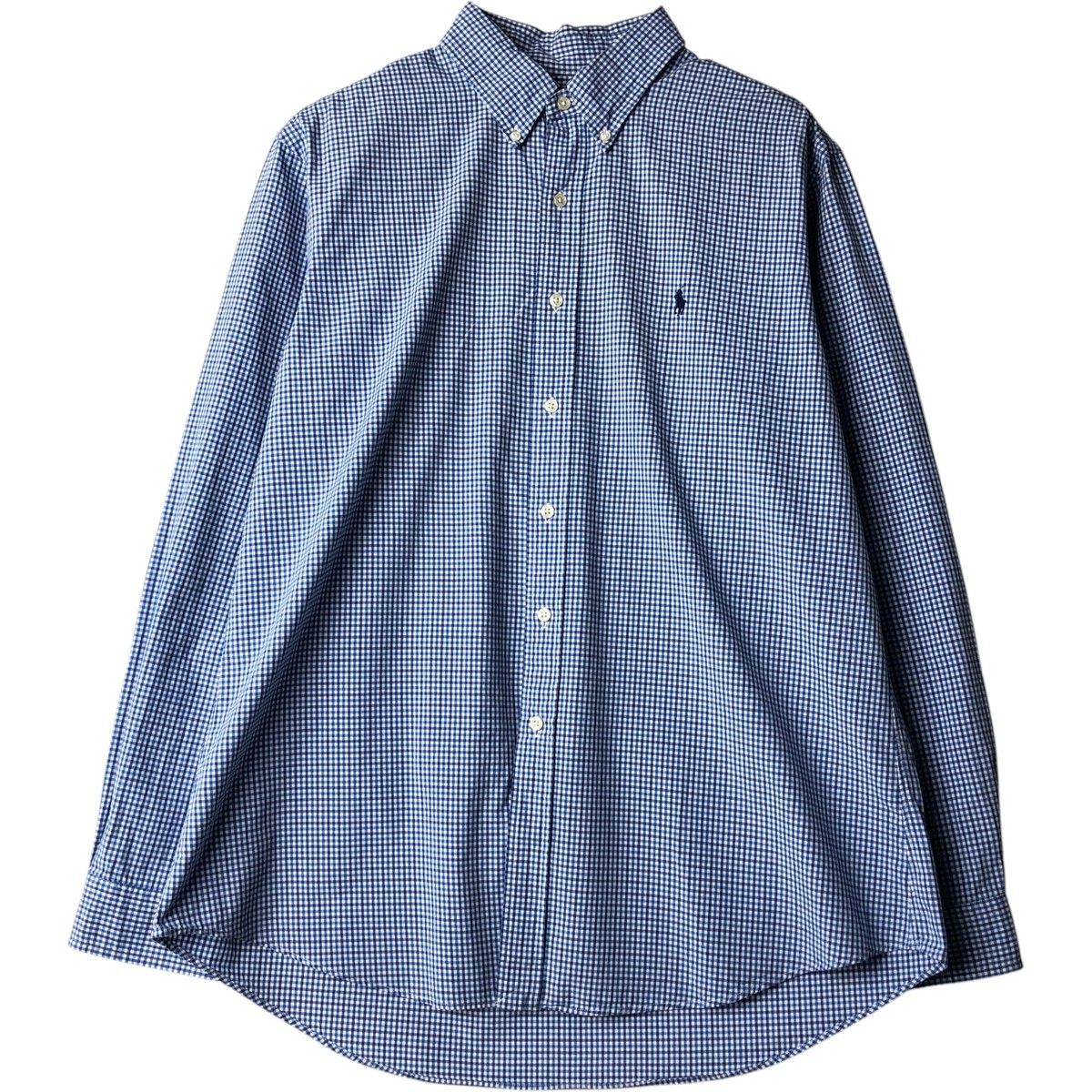 古着 ラルフローレン Ralph Lauren CUSTOM FIT ギンガムチェック 長袖 ボタンダウンチェックシャツ メンズXL相当/eaa650100 6,270円