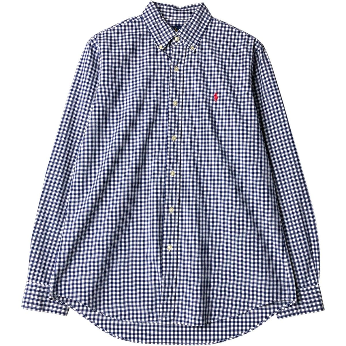 古着 ラルフローレン Ralph Lauren ギンガムチェック 長袖 ボタンダウンチェックシャツ メンズM相当/eaa650138